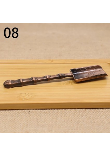 08 Bambu Ahşap Çay Kaşık Töreni Masa Dekor Japon Ev Bahçe Çay Töreni Banyo Sauna Kepçe Teaware Mutfak Aracı (Yurt Dışından)