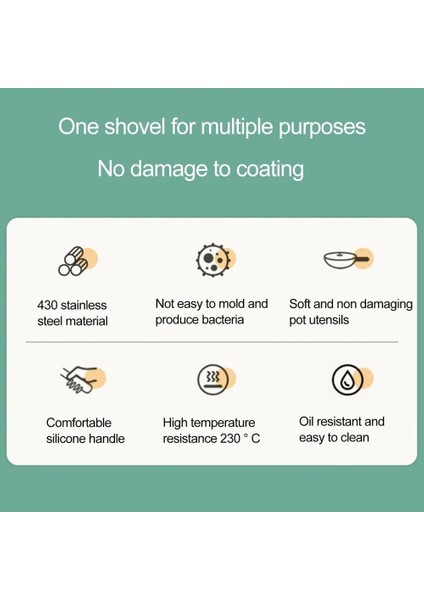 Beyaz Dayanıklı Pişirme Spatula Çizilmez Kızartma Spatula Yapışmaz Sığır Eti Yumurta Mutfak Kazıyıcı Çok Fonksiyonlu (Yurt Dışından) indirimleri