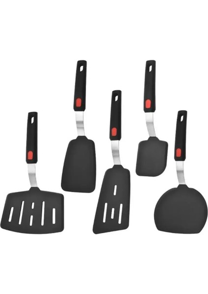 Kare Spatula Kızartma Spatula Çok Yönlü ve Dayanıklı Mutfak Spatulaları Silikon Döner Yapışmaz Aşçı Döner ve Paslanmaz Çelik Biftek Spatula (Yurt Dışından) fırsatları