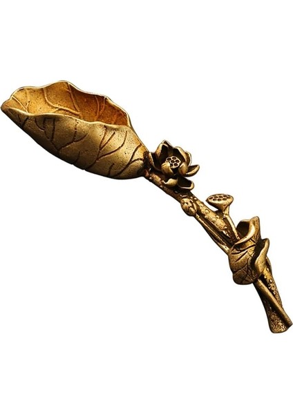 1 Adet Yaratıcı Pirinç Bakır Çay Kaşığı Şeker Kürek Lotus Kökü Çay Kaşığı Spatula Altın Kahve Kaşığı Teaware Dondurma Mutfak Aracı (Yurt Dışından)
