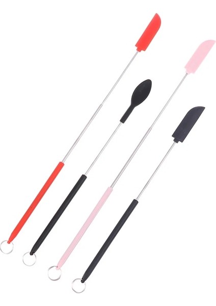 A4 Silikon Mini Spatula Uzatılabilir Slicker-Kaşık Kozmetik Şişe Reçel Kazıyıcı Kremalı Kek Spatula Mutfak Gadget Pişirme Aksesuarları (Yurt Dışından)
