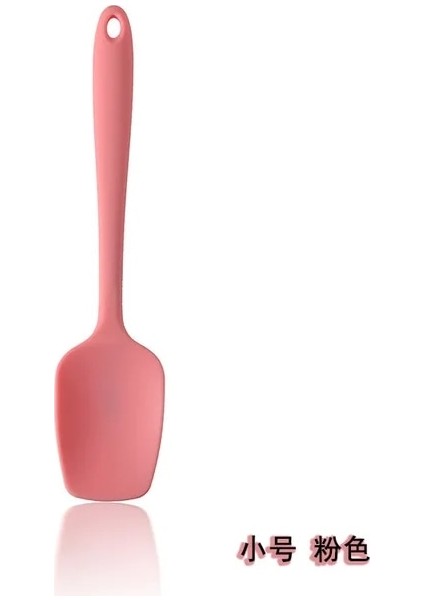 Pembe 21 cm Sıcak Evrensel Isıya Dayanıklı Entegre Kolu Silikon Kaşık Kazıyıcı Spatula Dondurma Kek Mutfak Aracı Gereçler (Yurt Dışından)