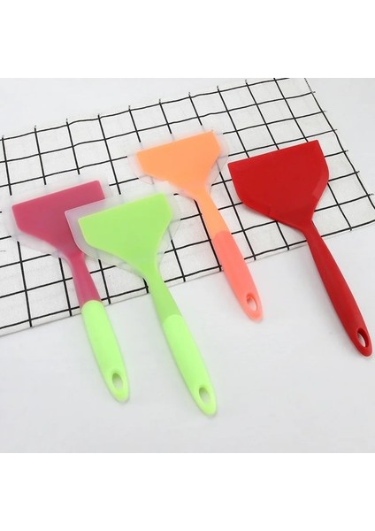 Mavi ve Turuncu Silikon Mutfak Gereçleri Pişirme Gereçleri Spatula Sığır Eti Yumurta Mutfak Kazıyıcı Geniş Pizza Pişirme Araçları Kürek Yapışmaz Spatula (Yurt Dışından) indirimleri