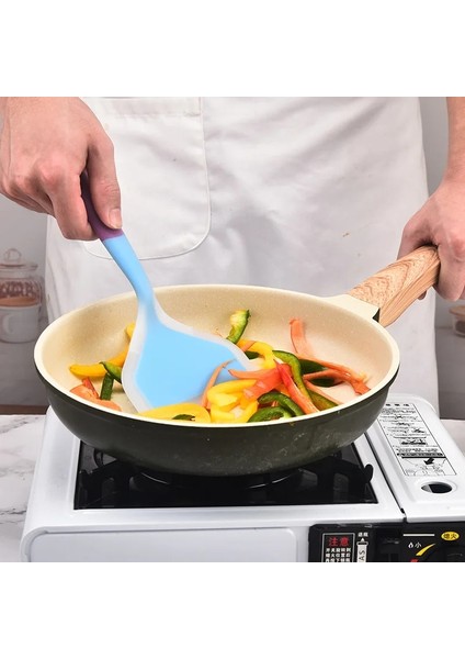 Kırmızı Silikon Eşya Pişirme Gereçleri Mutfak Spatula Sığır Eti Yumurta Mutfak Kazıyıcı Geniş Pizza Pişirme Araçları Kürek Yapışmaz Spatula (Yurt Dışından)