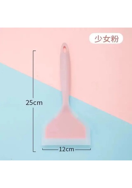 Pembe Silikon Mutfak Gereçleri Pişirme Gereçleri Spatula Sığır Eti Yumurta Mutfak Kazıyıcı Geniş Pizza Pişirme Araçları Kürek Yapışmaz Spatula (Yurt Dışından)