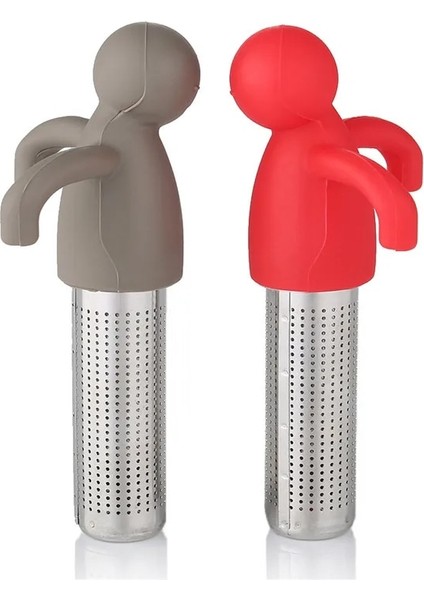 Kırmızı Küçük Adam Şekli Silikon Çay Süzgeci Çay Demlik Filtresi ile Demleme Çay Poşetleri Çay Bardağı Dekorasyon Mutfak Aksesuarları ve Araçları (Yurt Dışından) fırsatları