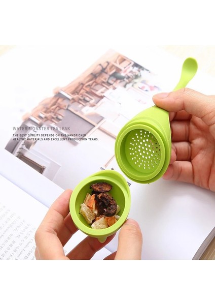 Canavar --- Mavi Yeniden Kullanılabilir ve Ilginç Çay Makinesi Yaratıcı Silikon Kahve Filtresi Çay Bardağı Bitkisel Baharat Filtresi Çay Difüzyon Filtresi (Yurt Dışından) indirimleri