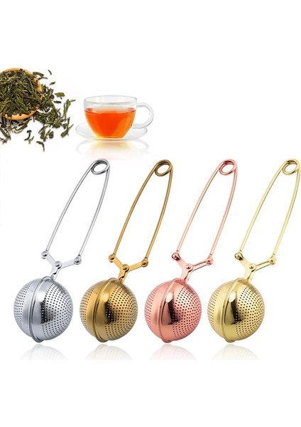 Be Çay Demlik Paslanmaz Çelik Küre Örgü Çay Süzgeci Kahve Bitki Baharat Filtresi Difüzör Kolu Çay Topu Maç Çay Poşetleri (Yurt Dışından)