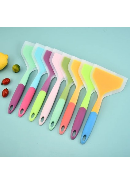 Mor Yeşil Silikon Mutfak Gereçleri Pişirme Gereçleri Spatula Sığır Eti Yumurta Mutfak Kazıyıcı Geniş Pizza Pişirme Araçları Kürek Yapışmaz Spatula (Yurt Dışından) fırsatları