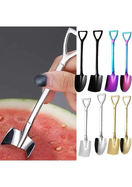 Kare Kürek Kürek Kaşık Paslanmaz Çelik Çay Kaşığı Dondurma Tatlı Bira Kaşığı Kahve Kaşığı Moda Sofra Düğün Kepçe Pirinç Kaşığı (Yurt Dışından)