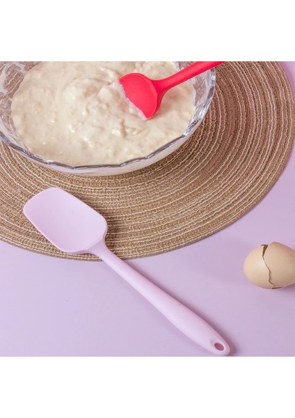 Kırmızı Sıcak Evrensel Isıya Dayanıklı Entegre Kolu Silikon Kaşık Kazıyıcı Spatula Dondurma Kek Mutfak Kolaylık Aracı Eşyaları (Yurt Dışından) indirimleri