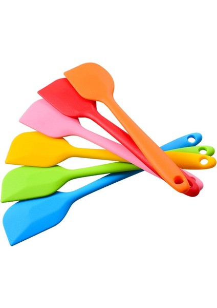 Turuncu Kazıyıcı Aracı Kek Evrensel Silikon Spatula Pişirme Gereçler Tereyağı Dondurma Karışımı Sıcak Dayanıklı Kaşık Entegre Kolu Hamur (Yurt Dışından) fırsatları
