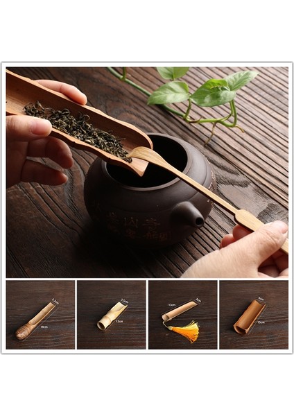 Stil 4 Çay Narin Bambu Çin Retro Çay Doğal Aksesuar Seti Kaşık Ahşap Çay Kaşığı Kongfu Kepçe Tarzı Mutfak Taşınabilir Çay (Yurt Dışından) modelleri