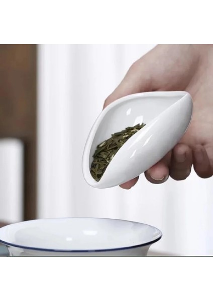 7.5 cm Kahve Çekirdekleri Doz Tepsileri Beyaz Pürüzsüz Porselen Çay Kaşığı Çay Ayırıcı Kap Çay Seti Araçları Kahve Çekirdeği Çay Kaşığı Kürek Soda Çay (Yurt Dışından) indirimleri