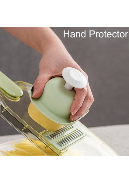 Şeffaf - Üç Bıçaklı 3'ü 1 Arada / 6'sı 1 Arada Çok Fonksiyonlu Sebze Dilimleyici Kesici Öğütücüler El Koruyuculu Dilimleyici Meyve Patates Doğrayıcı Havuç Rendesi (Yurt Dışından) indirimleri