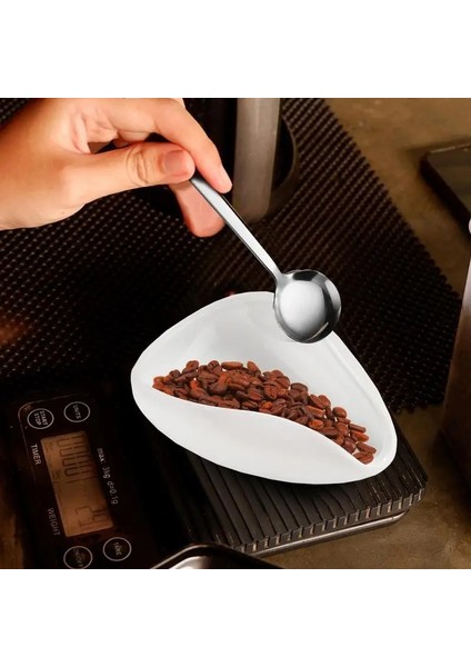 Beyaz Kahve Çekirdekleri Paslanmaz Kaşıklı Doz Tepsileri Beyaz Seramik Çay Kepçe Ayırıcı Kap Çay Seti Kibrit Tozu Dozaj Kasesi (Yurt Dışından) indirimleri