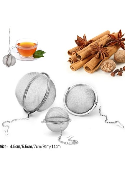 4.5 cm Paslanmaz Çelik Çay Demlik Demlik Tepsi Baharat Çay Süzgeci Bitkisel Filtre Teaware Aksesuarları Mutfak Aletleri Çay Demlik Çay (Yurt Dışından)