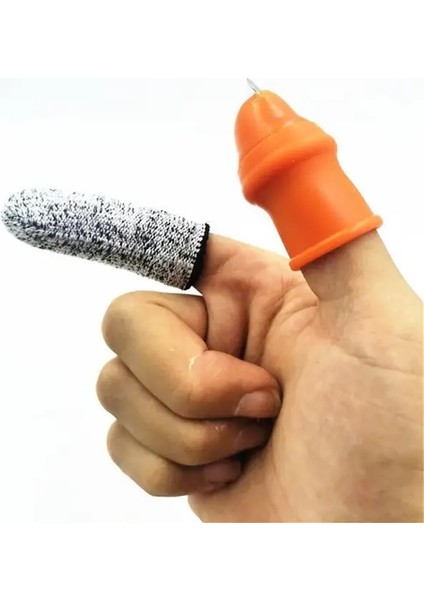 05 Düz Büyük Başparmak Bıçak Parmak Koruyucu Metal Tırnak Sebze Hasat Bıçağı Bitki Bıçak Makas Kesme Halkaları Bahçe Eldivenleri (Yurt Dışından)