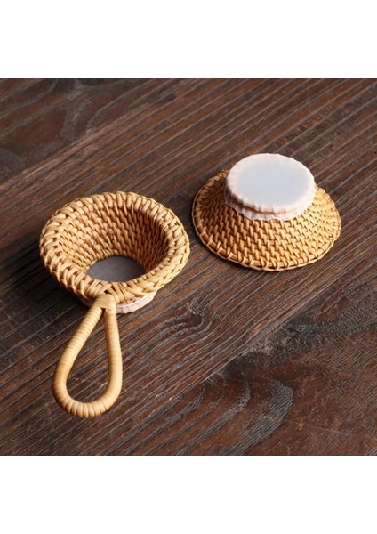 A8 Yeni Çay Süzgeçleri Bambu Rattan Kabak Şekilli Çay Yaprakları Huni Çay Masası Süsü Çay Töreni Aksesuarları (Yurt Dışından)