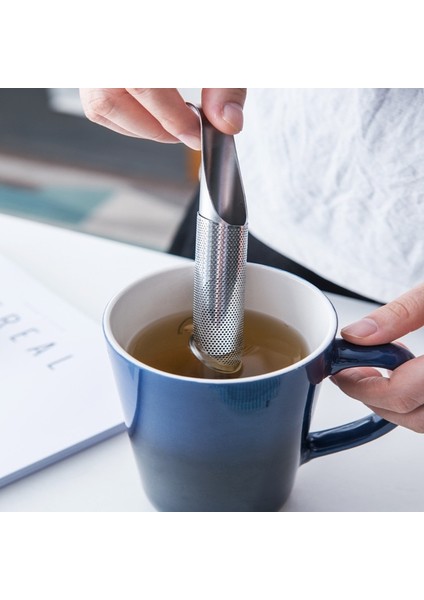 Gümüş 1 Adet Paslanmaz Çelik Çay Demlik Boru Şekli Tasarım Çay Süzgeçleri Asılı Kaşık Filtre Çaydanlık Bardak Teaware Aracı Mutfak Malzemeleri (Yurt Dışından) fiyatları