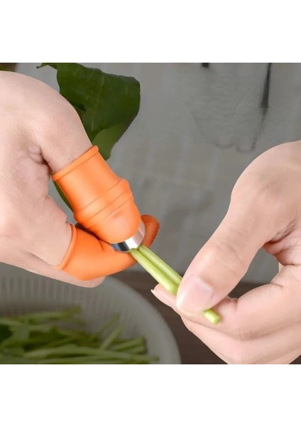 Erkekler Için 1 Takım Silikon Başparmak Bıçak Parmak Koruyucu Dişliler Kesme Sebze Hasat Bıçağı Bitki Bıçak Mutfak Aksesuarları (Yurt Dışından)