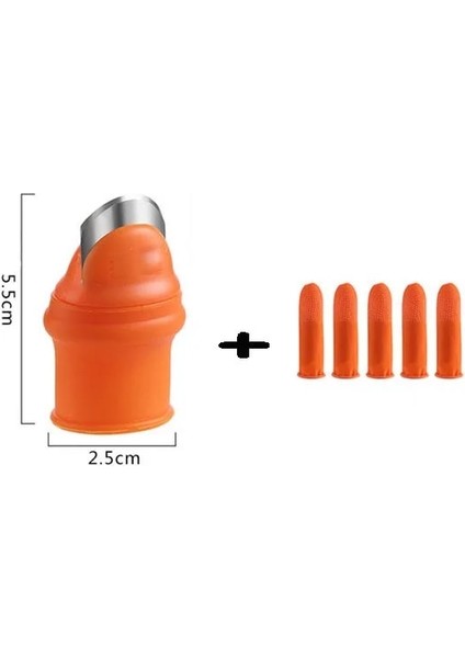 Iç Çap 2.5 cm 1 Takım Silikon Parmak Koruyucu Bıçak ile Meyve Sebze Başparmak Bıçak Parmak Koruma Mutfak Aletleri Mutfak Aksesuarları (Yurt Dışından)