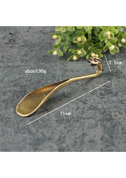 Dharma Head Vintage Pirinç Bakır Geyik Dharma Head Çay Kaşığı Kürek Kahve Siyah Çay Kaşığı Toz Çay Kaşığı Teaware Çay Töreni Dondurma (Yurt Dışından) modelleri