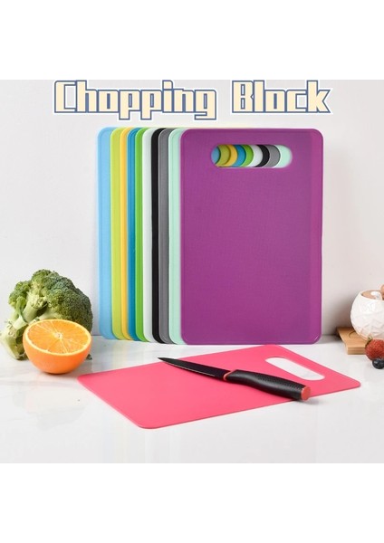 Mor 29X19X0.2 cm 1 Adet Plastik Çift Taraflı Doğrama Blokları Sebze Meyve Kare Kesme Tahtası Mutfak Aracı (Yurt Dışından)
