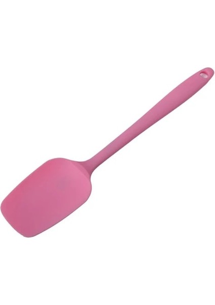 Pembe 28 cm Sıcak Evrensel Isıya Dayanıklı Entegre Kolu Silikon Kaşık Kazıyıcı Spatula Dondurma Kek Mutfak Aracı Gereçler (Yurt Dışından)