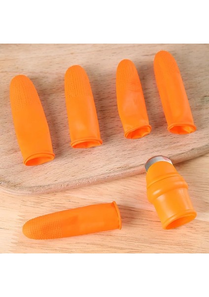 Orange L Silikon Parmak Koruyucu Başparmak Bıçak Koruyucu Dişliler Kesme Sebze Hasat Bıçağı Sıkma Bitki Bıçak Mutfak Aletleri (Yurt Dışından)