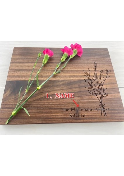 Z-220609-(26) 22X30 cm Mutfak Kesme Tahtası Biftek Breadboard Gravür Aile ve Arkadaşlar Için Özel Metin Hediyeler Mutfak Aksesuarları (Yurt Dışından)