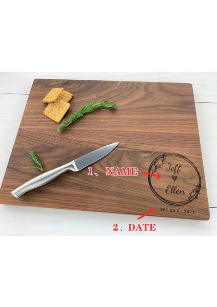 Z-220609-(26) 22X30 cm Mutfak Kesme Tahtası Biftek Breadboard Gravür Aile ve Arkadaşlar Için Özel Metin Hediyeler Mutfak Aksesuarları (Yurt Dışından)