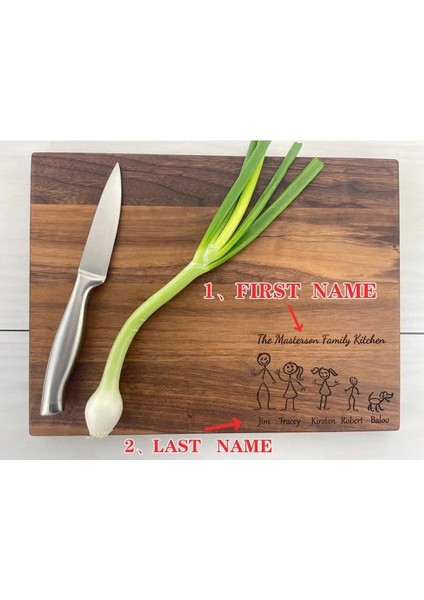 Z-220609-(26) 22X30 cm Mutfak Kesme Tahtası Biftek Breadboard Gravür Aile ve Arkadaşlar Için Özel Metin Hediyeler Mutfak Aksesuarları (Yurt Dışından)