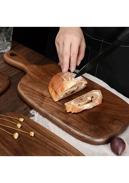 G Siyah Ceviz Ahşap Doğrama Tahtası Batı Tarzı Pizza Suşi Kesme Tahtası Peynir Tahtası Biftek Tepsisi Tahtası Ahşap Ekmek Tepsisi Meyve (Yurt Dışından)