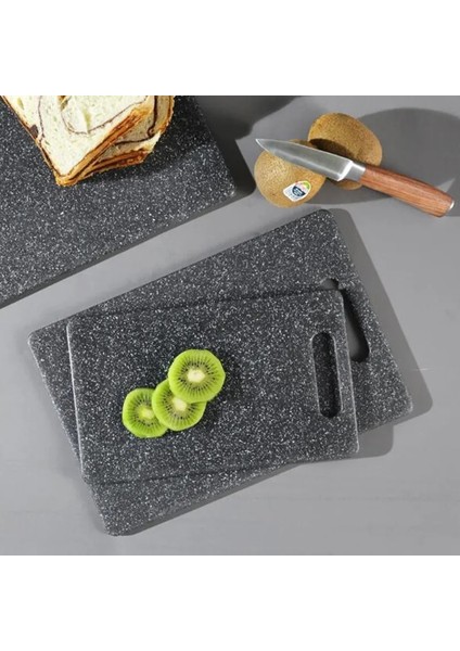 Siyah 30X20 cm Yeni Kare Kesme Tahtası Mermer Tahta Çevre Koruma Kesme Tahtası Plastik Mutfak Meyve Sebze Kesme Tahtası (Yurt Dışından)