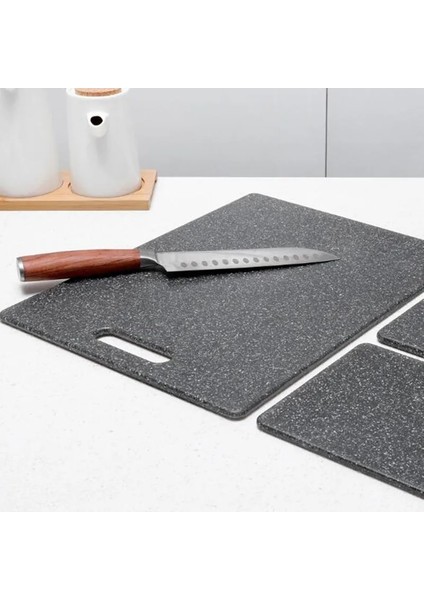 Siyah 30X20 cm Yeni Kare Kesme Tahtası Mermer Tahta Çevre Koruma Kesme Tahtası Plastik Mutfak Meyve Sebze Kesme Tahtası (Yurt Dışından)