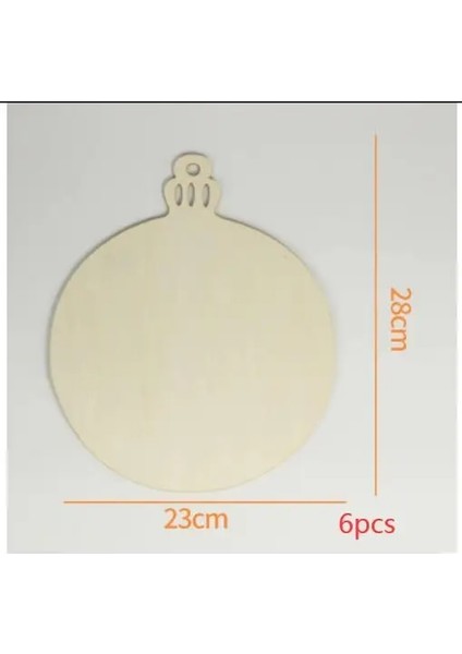 28X23X2.5MM 6 Adet 6 Adet Ahşap Kesme Tahtası Tepsisi Kolları ile Dıy Şükran Günü Noel Cilasız Ahşap Kürek Dikdörtgen Kesme Tahtası Tepsisi (Yurt Dışından)