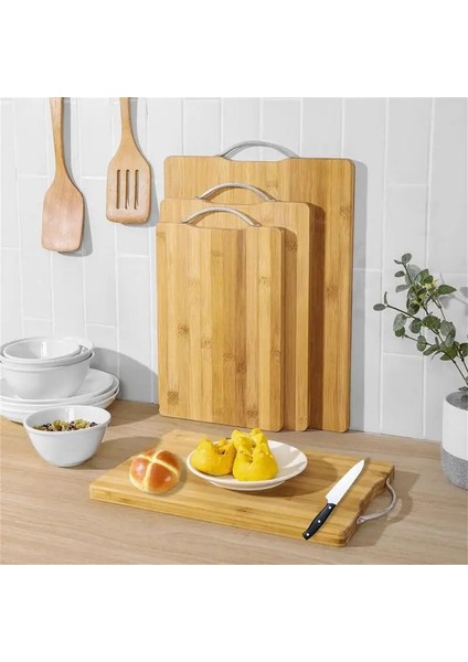 50X35 cm Ağır Ayakta Kesme Tahtaları Saplı Kalınlaşmak Bambu Blok Kaymaz Sebze Et Dilimleme Mat Kesme Tahtası Mutfak (Yurt Dışından)
