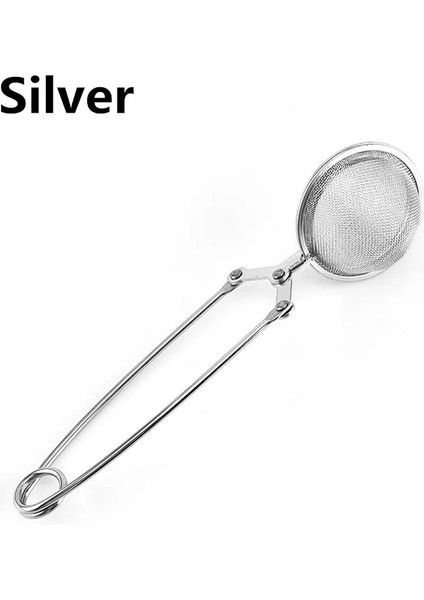 Silver1 Çay Demlik Paslanmaz Çelik Küre Örgü Çay Süzgeci Kahve Bitki Baharat Filtresi Difüzör Kolu Çay Topu Maç Çay Poşetleri (Yurt Dışından)