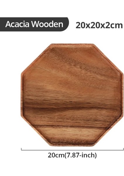 20X20X2CM Yemek Servis Tepsisi, Masif Ahşap Vintage Uşak Kahvaltı Tepsisi, Et Peyniri ve Sebzeler Için En Iyi Mutfak Depolama Tahtası (Yurt Dışından)