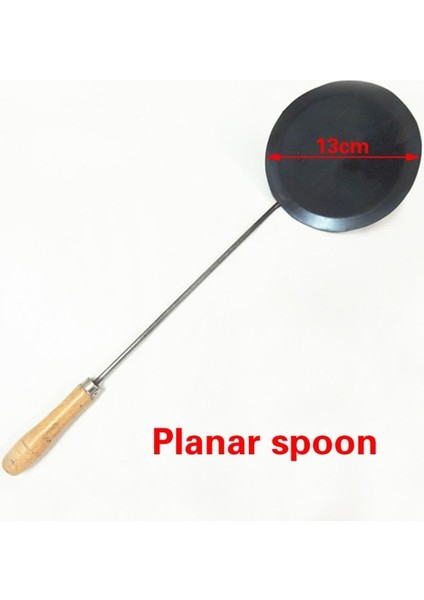 13CM Düzlemsel Kaşık Dayanıklı Taşınabilir El Yapımı Demir Yapışmaz Turner Pota Gıda Wok Spatula Kaşık Mutfak Aletleri Pişirme Gereçleri Tencere Eşyaları (Yurt Dışından)