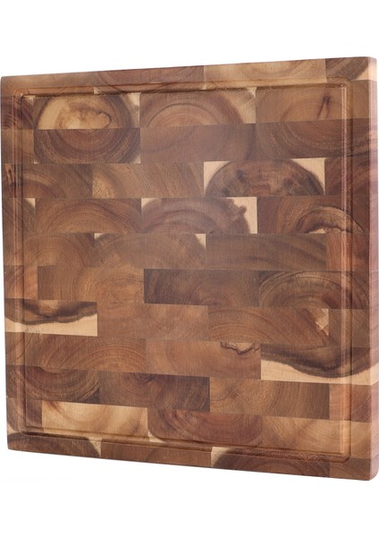 35.5X35.5X2.8CM Profesyonel Kare Uçlu Tahıl Kesme Tahtası, Premium Servis Sebze Et Mutfağı Doğrama Kasap Bloğu, Akasya Ahşap 13.5" (Yurt Dışından) fiyatları