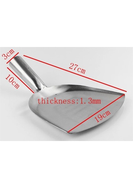 19 cm Wok Spatula Paslanmaz Çelik Turner Pişirme Aracı Uzun Saplı Restoran Şefi Büyük Turners Spatula Gereçler Wok Büyük Kürek Maşa (Yurt Dışından)
