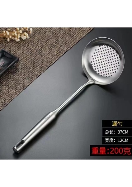 D1 304 Paslanmaz Çelik Spatula Çorba Kaşığı Oluklu Büyük Kevgir Kepçeli Içi Boş Kolu Pişirme Küreği Mutfak Gereçleri Aksesuarları (Yurt Dışından)