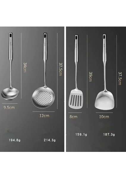 D1 304 Paslanmaz Çelik Spatula Çorba Kaşığı Oluklu Büyük Kevgir Kepçeli Içi Boş Kolu Pişirme Küreği Mutfak Gereçleri Aksesuarları (Yurt Dışından) fırsatları