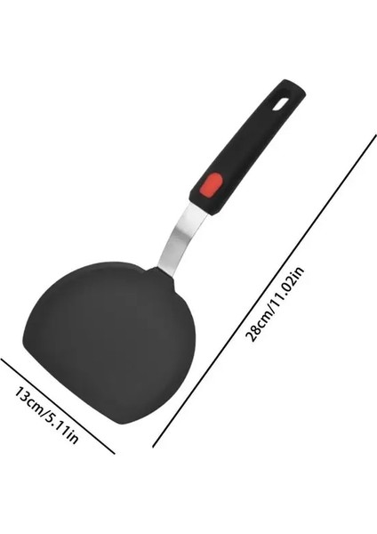 Büyük Yuvarlak Kürek Kızartma Spatula Yapışmaz Isıya Dayanıklı Ev Silikon Turner Gözleme Spatula Patates Kızartması Çeviriciler Mutfak Aksesuarları (Yurt Dışından)