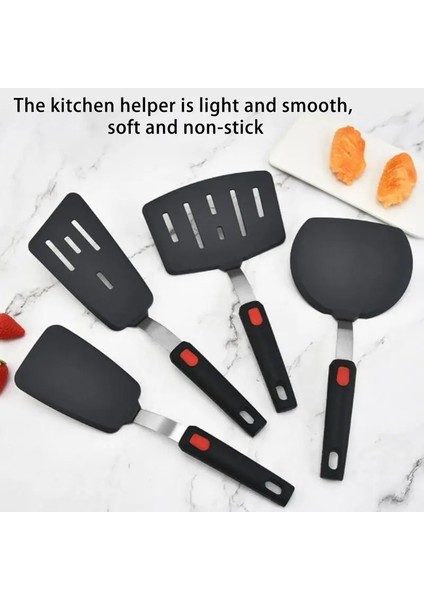 Büyük Yuvarlak Kürek Kızartma Spatula Yapışmaz Isıya Dayanıklı Ev Silikon Turner Gözleme Spatula Patates Kızartması Çeviriciler Mutfak Aksesuarları (Yurt Dışından) fiyatları