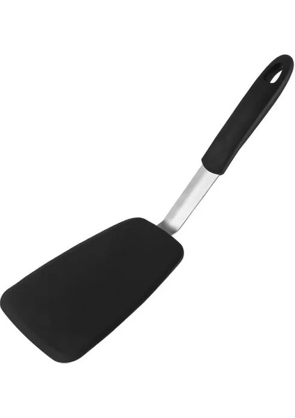 Siyah D Ev Mutfak Silikon Turners Kızartma Spatula Yumurta Balık Biftek Kızartma Tavası Kepçe Kızarmış Kürek Mutfak Gereçleri Pişirme Gereçleri (Yurt Dışından)