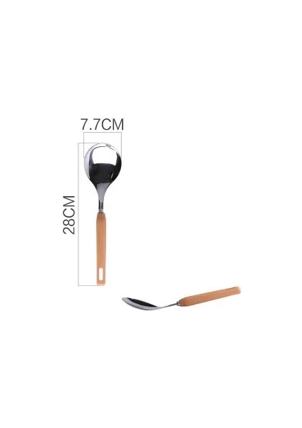 Spoonula Paslanmaz Çelik Pişirme Araçları Gereçler Alet Kaşık Spatula Kepçe Oluklu Turner Ahşap Saplı Mutfak Tencere Ev Tedarikçisi (Yurt Dışından)