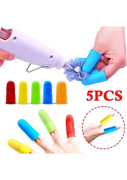 5 Adet Mavi Kauçuk Başparmak Parmak Ipuçları Koruyucu Sapları Öğrenciler Zanaat-Iş Sıcak Tutkal Tabancası Yanıklar Anti-Cut Parmaklar Kapak Pişirme Mutfak Aletleri Için (Yurt Dışından)
